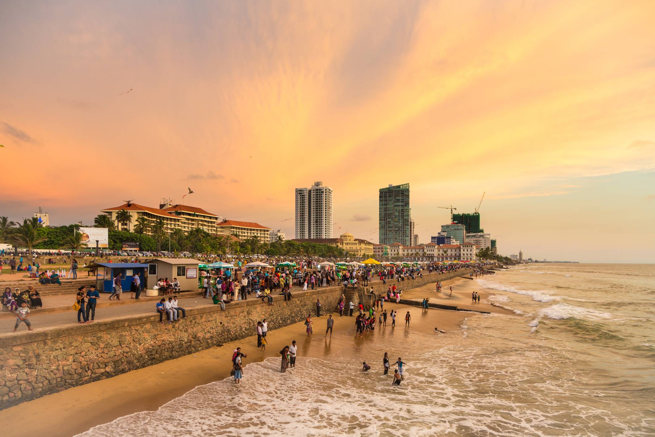Miejska plaża w Kolombo
