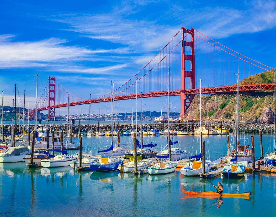 Przystań w okolicach mostu Golden Gate