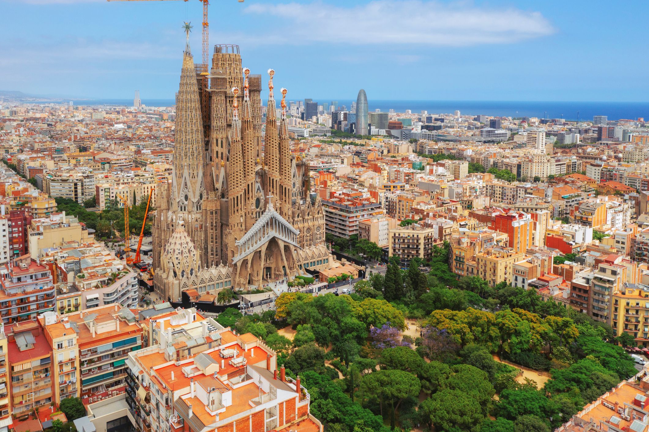 Sagrada Familia z lotu ptaka