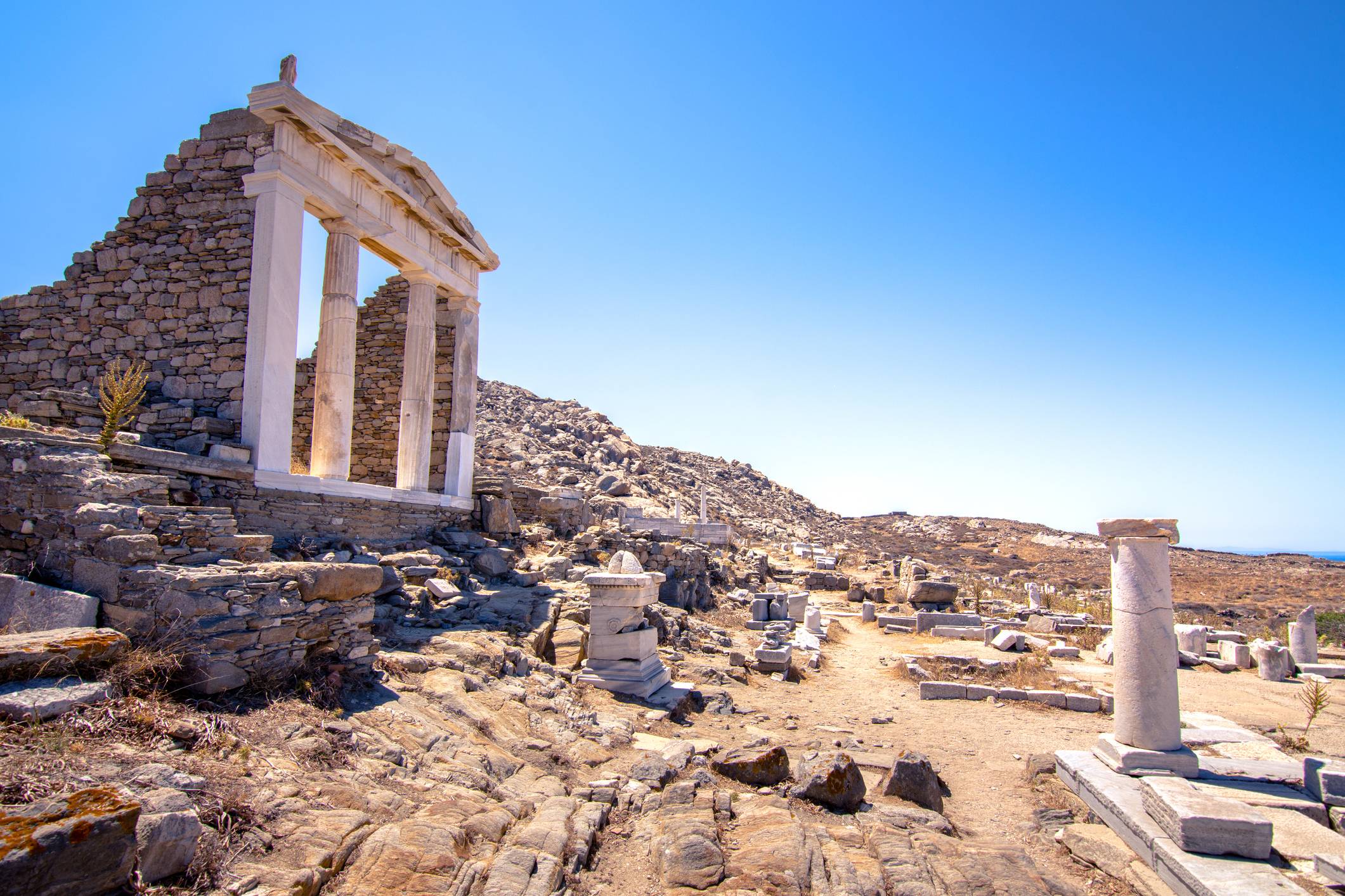 Starożytne ruuiny na wyspie Delos
