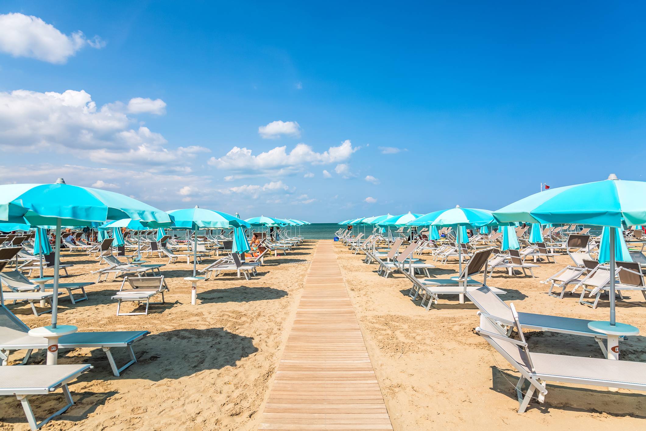 Piaszczyste plaże w Rimini 